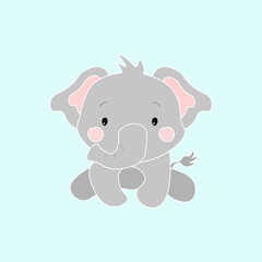 Cute elephant  vector illustration eps10
