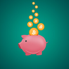 Graphic illustration of Piggy bank.