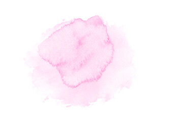 pink watercolor isolated on white
