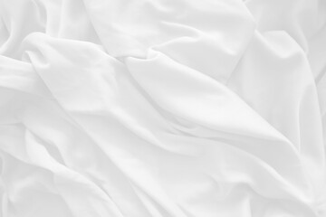 Fototapeta na wymiar white silk background, Abstract background on isolated. Abstract white waves. wave from fabric