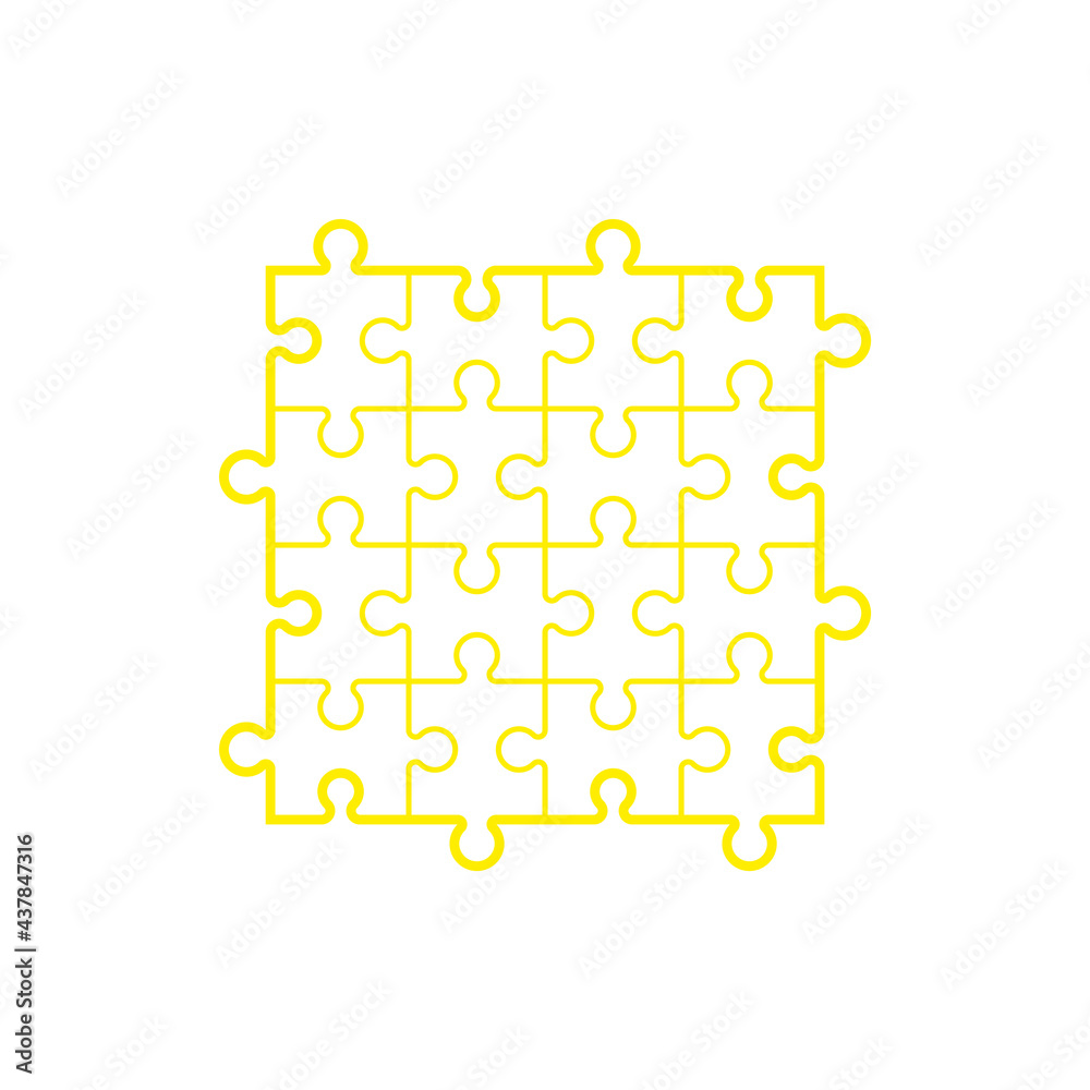 Poster a lot of piece flat puzzle pattern presentation. many step puzzles business background. simple patte