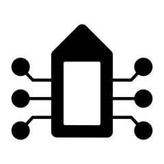 A glyph design, icon of seo tag