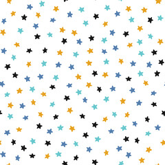 Seamless childrens background with stars