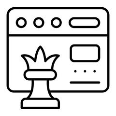 Naklejka premium A linear design, icon of web strategy