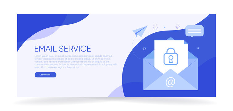 A banner for a mail service that guarantees customers a secure subscription to the newsletter. The lock icon indicates that the sent emails are virus-free, spam-free, and protected from identity theft
