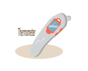 Illustration vector graphic of thermometer.  Good for Introduction of medical devices for children's magazines and so on.