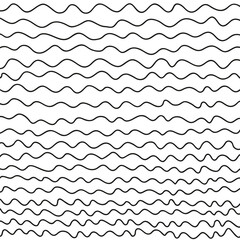Pattern with lines and waves. Universal texture. Abstract dinamic background. Doodle for design. Lineal wallpaper. Print for polygraphy, t-shirts and textiles. Decorative style. Line art creation
