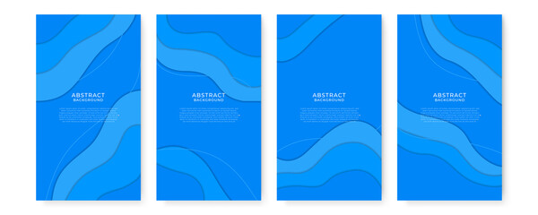 Set of minimal abstract curved wave shape on vivid gradient colors background for Brochure, Flyer, Poster, leaflet, Annual report, Book cover, Graphic Design Layout template