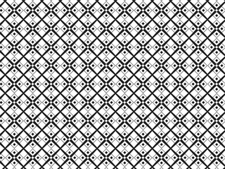 Fototapeta premium Seamless Criss Cross Pattern Background In Black And White Color.