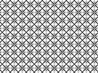 Seamless Criss Cross Pattern Background In Black And White Color.