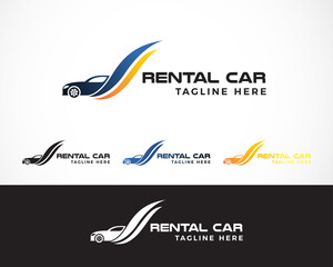 rental car logo design template illustration vector