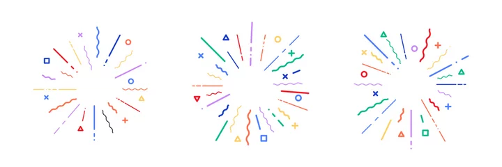Foto auf Alu-Dibond starburst geometric modern explosion vector illustration. colorful sunburst on white background. isolatedcolor star burst © Passatic