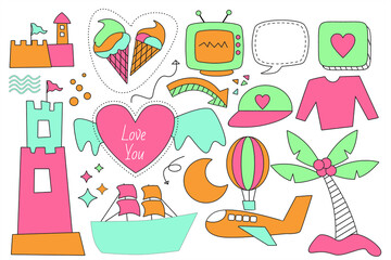 Cute hand drawn elements 
