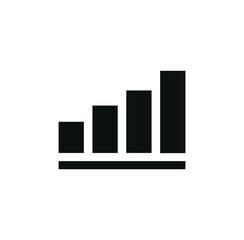 statistics bars icon on white background