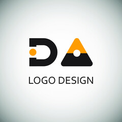 da letter for simple logo design - obrazy, fototapety, plakaty