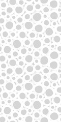 Hipster polka dot seamless pattern. Black and white abstract background with hand drawn bubbles.