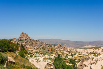 Fototapeta na wymiar uchisar city in Cappadocia
