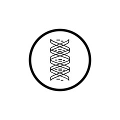 creative DNA icon vector in circle