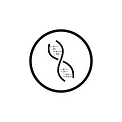 Obraz premium creative DNA icon vector in circle
