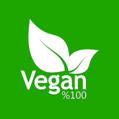 vegan icon on white background	