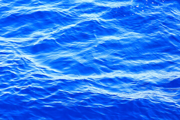 Fototapeta premium abstract background, texture sea blue water, waves and ripples on the ocean, sea pattern wallpaper