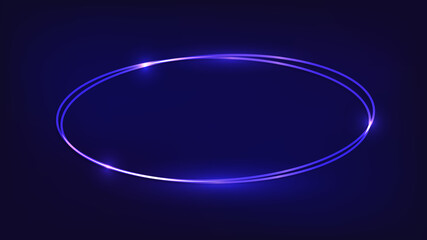 Neon double frame with shining effects