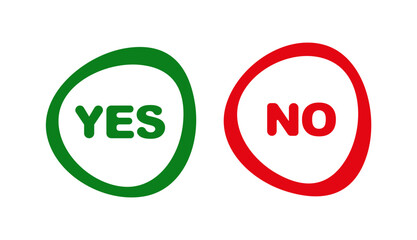 yes and no buttons	