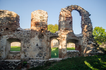 Ruins of Ancient Medieval Castle, Dobele, Latvia.