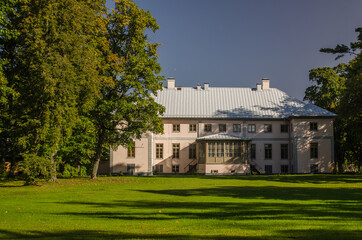 Vilce manor in sunny day, Latvia.