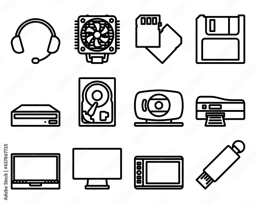 Wall mural Computer Icon Set