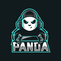 panda mascot esport logo