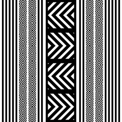Mexican plaid. Navajo. Seamless pattern. Design with manual hatching. Textile. Ethnic boho ornament. Vector illustration for web design or print.