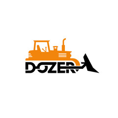 Dozer lettering, business logo design.