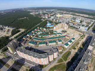 Fototapeta premium The Drone on Surgut sity