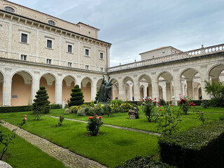 courtyard of a Benedictine abbey