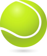 Tennis ball, realistic, vector graphics