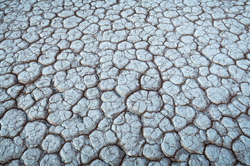 Cracked land texture close up