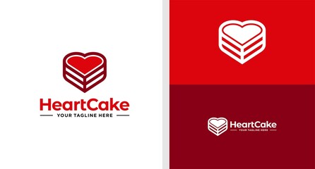 HEART CAKE LOGO YOUTHFUL MODERN SIMPLE EDITABLE