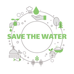 Concept of saving water and the earth.