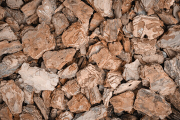 Background of pine bark nuggets layer