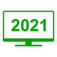 Jahr 2021 und Monitor