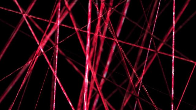 Abstract background animation shiny lines stripes, beams rods and  structure moving transforming and rotating loop