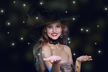 witch with charming smile