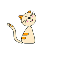 Cute Cat Vector illustration. Cute Cat cartoon character