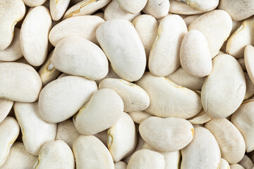 Fototapeta na wymiar background - raw white lima beans