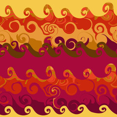Waves Seamless Pattern.	