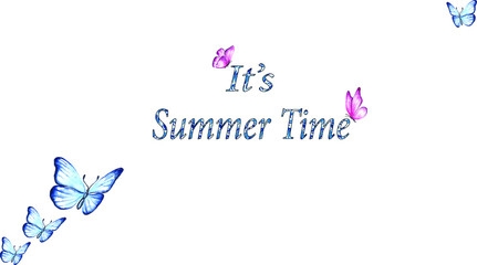 Text its Summer time. Creative Summer poster for your design.