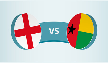 England versus Guinea-Bissau, team sports competition concept.