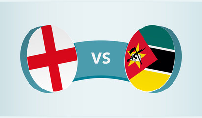 England versus Mozambique, team sports competition concept.