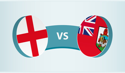England versus Bermuda, team sports competition concept.